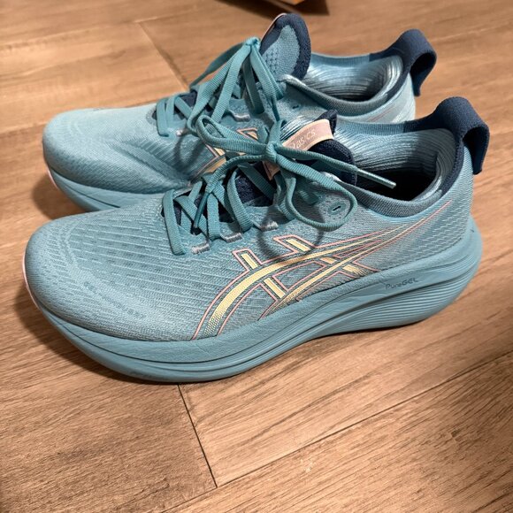 Asics Gel Nimbus 27 Blue - Women's size 8 B (Regular Width) - Picture 2 of 4